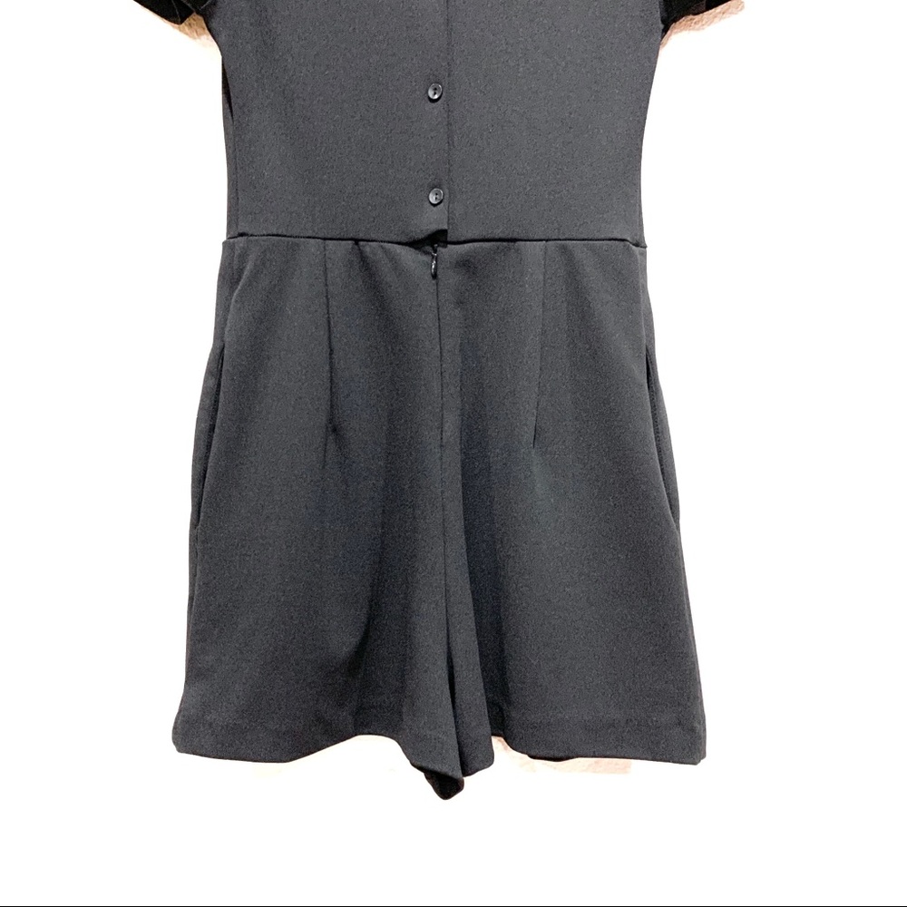 ZARA TRAFALUC Black Pleats Pockets Romper (XS) - Picture 10 of 12